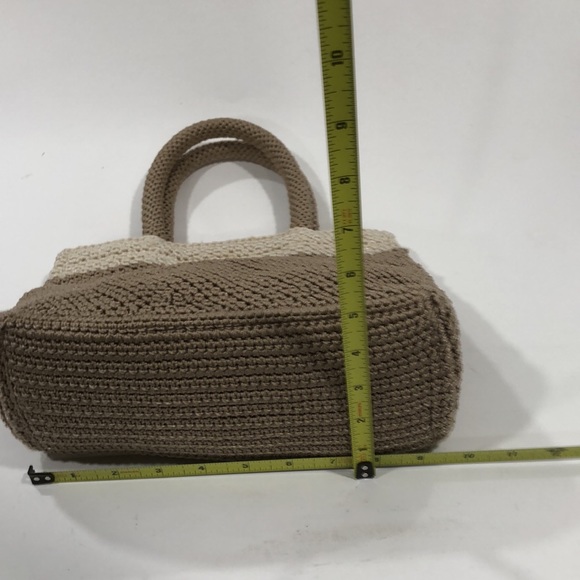 Vintage The Sak : Elliot Lucca : nylon crochet body skirt in taupe and beige - Picture 2 of 7